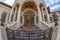 Detail of buildings in the internal court of the Romanian Orthodox Patriarchal Cathedral, Bucharest