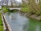 detail of canal called lunense under the rain