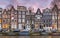 Detail of Canal houses on the Brouwersgracht in Amsterdam