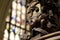 Detail of carved Baptism Font Cover in the south aisle of Beverley Minster Parish Church, Beverely, East Riding of Yorkshire, UK