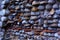 A detail from the castle wall built from sea stones , Baconsthorpe Castle, Norfolk, United Kingdom