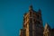 Detail of Cathedral of Lausanne on the top of the hill in early evening hours. Magnificent christian building in the centre of