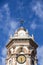 Detail of the Cathedral of Tupiza, Bolivia, blue sky