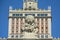 Detail of Cervantes monument on \'Plaza de espana\' square, Madrid