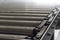 Detail of chain of roller conveyor - Shallow DOF