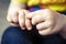 Detail of child hands
