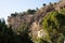 Detail of the cliff over Cotignac, a French village in the Var department of the Provence-Alpes Côte d’Azur region