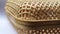 Detail close up rattan basket, traditional handmade used for multiple purpose