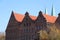 A detail close up of the salt storehouses in luebeck