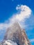 Detail of the clouds at the top of the Mount Fitz Roy in El Chalten