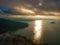 Detail of the coast of Bizkaia at sunset.