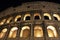 Detail of the Colosseum arches in Rome, Italy