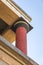 Detail of the column in the Palace of Knossos
