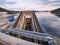 Detail concrete parts of Orlik dam building, Czech republic