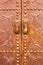 Detail of a copper door in Marrakesh