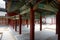 Detail of a corridor in Changdeokgung Palace in Seoul, South Korea