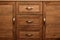 Detail of decorated furniture drawers. old drawer - damper.