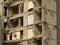 Detail of the demolition of an old concrete apartment tower in rabot neihgborhood, Ghent