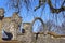 Detail of a dilapidated church. Seen in Sweden