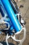 Detail disc brakes on mountain bike