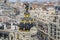 Detail of the dome of the Metropolis building on the Gran Via in