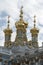 Detail of the domes of Catherine Palace St Petersburg Russia