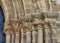 Detail of Door of Forgiveness on romanesque church of Santiago