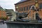 A detail of The Dragon Fountain in the City Hall Square of Copenhagen, Denmark