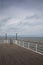 Detail of empty Heringsdorf Pier in Germany