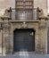 Detail of the entrance door of a palatial home in Huesca