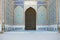 Detail of the entrance portal. Bibi Khanum Mosque