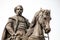 Detail of the equestrian statue of Count Gyula Andrassy next to the Hungarian Parliament Building