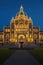 Detail of evening view of Government house in Victoria BC