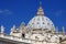 Detail of the facade of the Basilica of Saint Peter, in Vatican