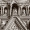 Detail from facade of Cathedral in Florence,Italy.