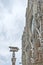 Detail of facade of the cathedral of Siena with Sienese wolf