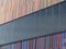 Detail of the facade of the colored stripes building of the museum of Brandhorst to Munich in Germany.