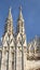 Detail of Facade of Gothic Cathedral in Milan Italy