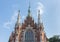 Detail of the facade of the Neo Gothic architecture style St. Joseph`s Church in Krakow, Poland.