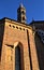 Detail of the facade of one of the chapels of the Basilica del Santo in Padua, illuminated by the sun, close to sunset and of the