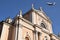 Detail of the facade of the parish church of the town of Palazzolo - Italy