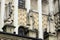 Detail of the facade, sculptures, of St. Nicholas Cathedral, Bielsko-Biala, Poland