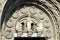 Detail of the facade, sculptures, of St. Nicholas Cathedral, Bielsko-Biala, Poland