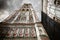 Detail of the famous giotto`s bell tower in florence, italy