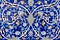 Detail of floral ceramic decoration. Eastern architectural colored pattern.