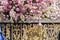 Detail of floral ornamentation on a throne of Holy week, Linares, Andalusia, Spain