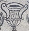 Detail of fluted krater with swastika