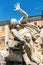 Detail of the Fountain of the Four Rivers at the Piazza Navona i