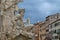 Detail of the Fountain of Four Rivers in Rome, Italy