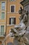 Detail of the Fountain of Pantheon in Rome, Italy